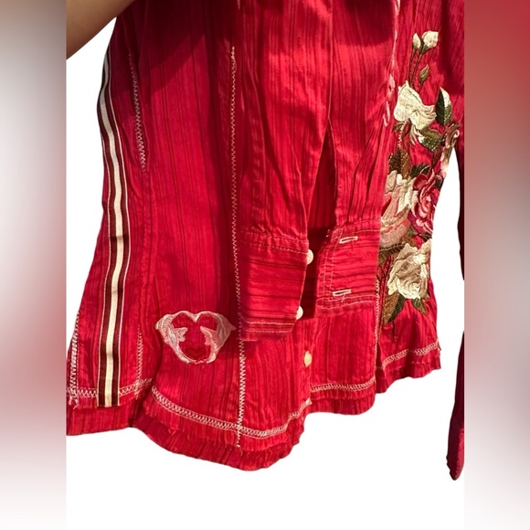 Johnny Was workshop embroidered shirt size XS - Picture 5 of 13